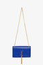 Saint Laurent Cobalt Blue Leather Medium Kate Tassel Bag on Chain