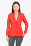 Altuzarra Red Fringe Detail Blazer Size 36
