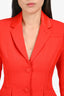 Altuzarra Red Fringe Detail Blazer Size 36