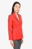 Altuzarra Red Fringe Detail Blazer Size 36