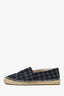 Pre-Loved Chanel™ Grey Wool Plaid CC Logo Espadrilles Size 41