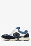 Pre-Loved Chanel™ Black/Blue Suede/Mesh Chunky Sneaker Size 38.5