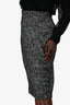 Dolce & Gabbana Black/White Tweed Midi Skirt 46