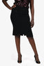 Tom Ford Black Midi Skirt Size 46