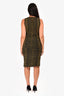 Gucci Green/Black Knit Tank Top + Midi Skirt Set Size M