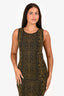 Gucci Green/Black Knit Tank Top + Midi Skirt Set Size M