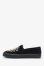 Stuart Weitzman Black Pearl & Crystal Slip-on Sneakers Size 12