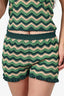 Sandro Green Mario Striped Crochet-knit Top + Shorts Set Size 40/3