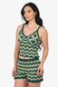 Sandro Green Mario Striped Crochet-knit Top + Shorts Set Size 40/3