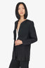 Sportmax Black Silk Layered Blazer Size 4