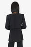 Sportmax Black Silk Layered Blazer Size 4