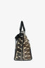 Alexander McQueen Limited Edition Black Leather Python Top Handle with Strap