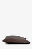 The Row Brown Grained Leather Wristlet