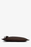 The Row Brown Grained Leather Wristlet