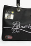 Christian Dior 2015 Black Leather 'Paradise' Diorissimo Medium Top Handle Bag