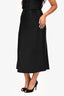 Bec + Bridge Black Silk A-Line Midi Skirt Size 4