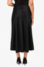 Bec + Bridge Black Silk A-Line Midi Skirt Size 4