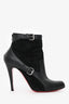 Christian Louboutin Black Leather/Suede 'Canassone 100' Booties Size 36.5