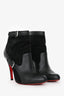 Christian Louboutin Black Leather/Suede 'Canassone 100' Booties Size 36.5