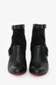 Christian Louboutin Black Leather/Suede 'Canassone 100' Booties Size 36.5