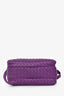 Bottega Veneta Purple Intrecciato Leather Camera Crossbody Bag