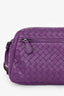 Bottega Veneta Purple Intrecciato Leather Camera Crossbody Bag