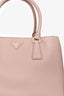 Prada 2012 Blush Saffiano Lux Medium Tote with Strap