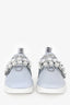 Miu Miu Grey Crystal Embellished Slip-On Sneakers Size 36.5