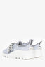 Miu Miu Grey Crystal Embellished Slip-On Sneakers Size 36.5