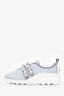 Miu Miu Grey Crystal Embellished Slip-On Sneakers Size 36.5