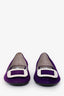 Prada Purple Suede Rectangle Flats Size 36