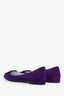 Prada Purple Suede Rectangle Flats Size 36