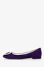 Prada Purple Suede Rectangle Flats Size 36