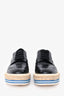 Prada Black Leather Platform Sneakers Size 36