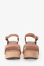 Prada Beige Leather Chunky Clogs Size 35