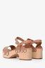 Prada Beige Leather Chunky Clogs Size 35