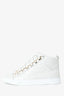 Balenciaga White Leather High Top Sneakers Size 35