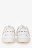 Valentino White Leather Rockstud Sneakers Size 35