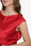 Shona Joy Red Cowl Neck Backless Sleeveless Gown Size 2
