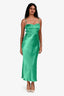 Shona Joy Green Ruched Sleeveless Gown Size 4 US