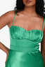 Shona Joy Green Ruched Sleeveless Gown Size 4 US