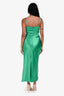 Shona Joy Green Ruched Sleeveless Gown Size 4 US