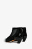 Christian Dior Black Patent Toe Mesh Dot Booties Size 37.5