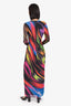 AFRM Black/Multicolour Long Sleeve Printed Maxi Dress Size L