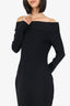 The Row Black Off The Shoulder Long Sleeve Dress Size L