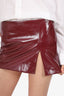 Lovers and Lemons Burgundy Faux Leather Skirt Size XS