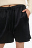 Nanushka Black Satin Shorts Size S