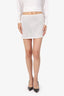 Lovers And Friends White Sequin Knit Mini Skirt Size XS