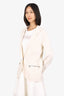 Lanvin Cream Single Breasted Zip Detail Blazer Size 42