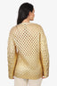 Valentino Gold/Cream Wool Cable Knit Painted Sweater Size XS